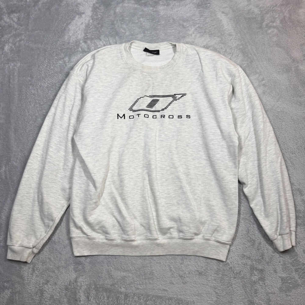 One Industries Motocross Sweatshirt Mens XL Grey Racing Graphic Pullover Y2K